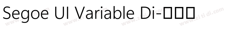 Segoe UI Variable Di字体转换